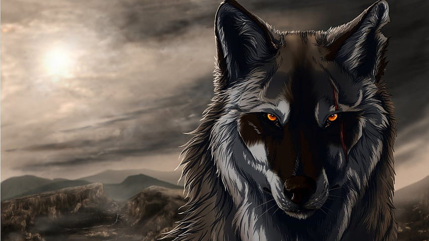 อะนิเมะหมาป่า - รอยสัก Alpha Wolf วอลล์เปเปอร์ HD