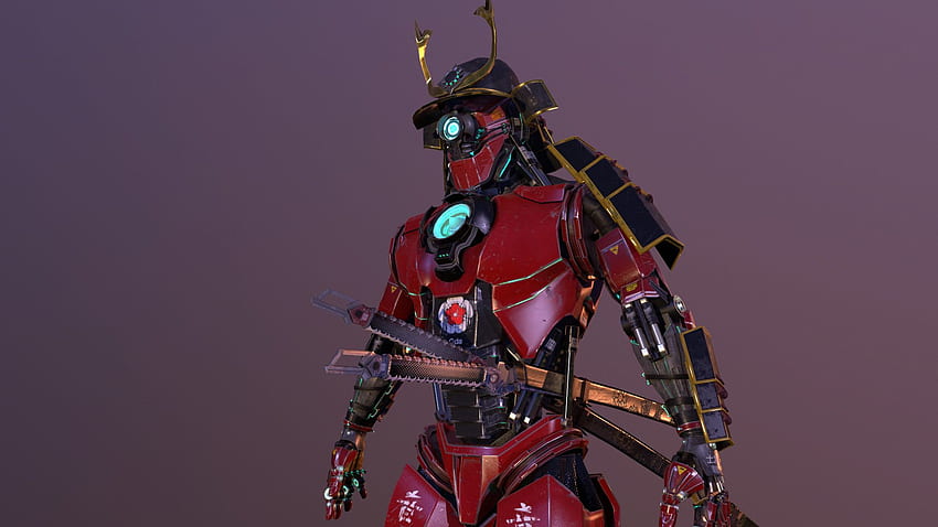 ArtStation — robot samurajski AI, Mugisha Monga Tapeta HD