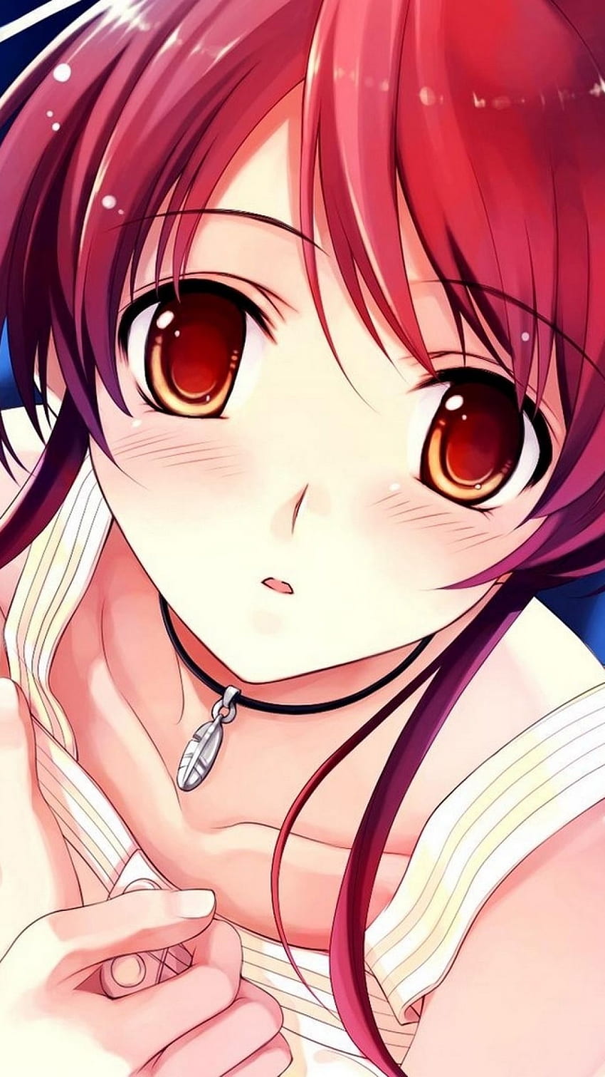 Mädchen Anime Augen Tiefe Raum Hintergrund Ehrlichkeit iPhone 8 HD-Handy-Hintergrundbild