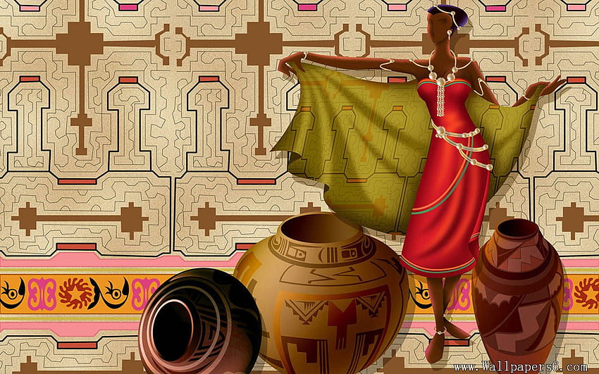 Africa Style Design windows - African Paintings - -, African Art HD wallpaper