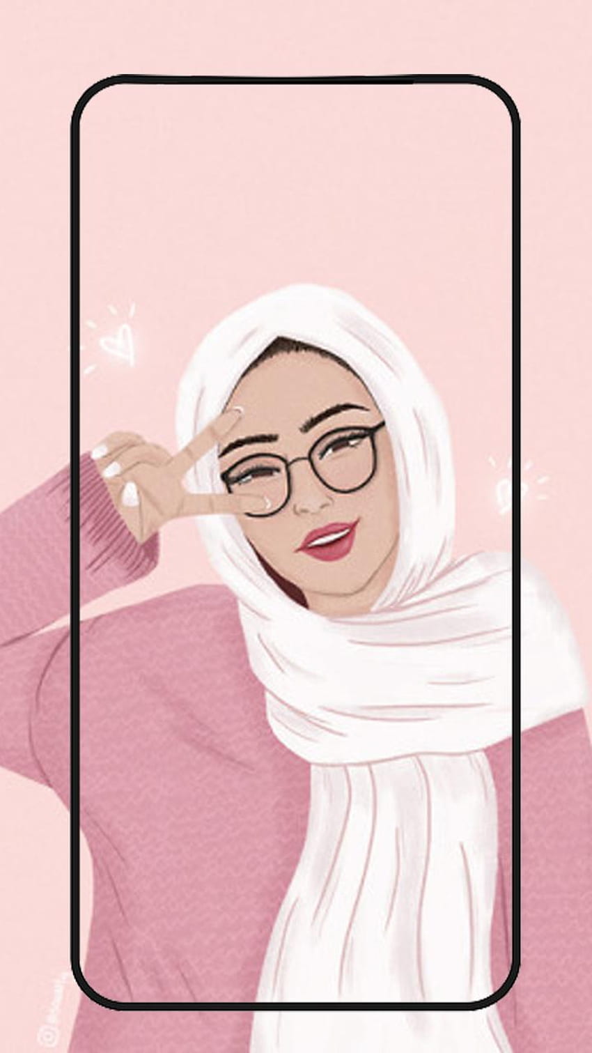 Hijab muslima cartoon for Android, Muslim Girl Cartoon HD phone wallpaper