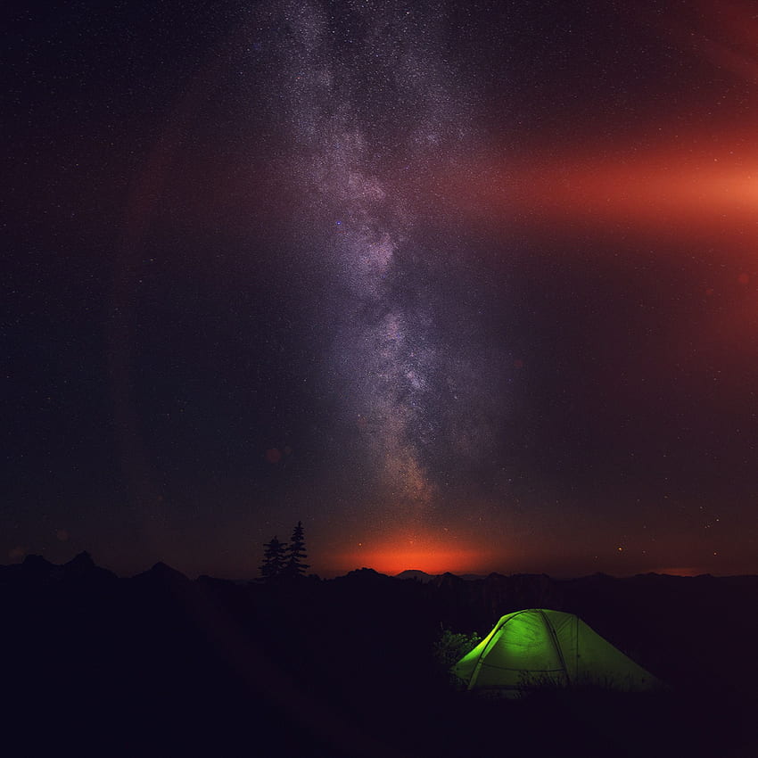 Camping Night Star Galaxy Milky Sky Dark Space HD-Handy-Hintergrundbild
