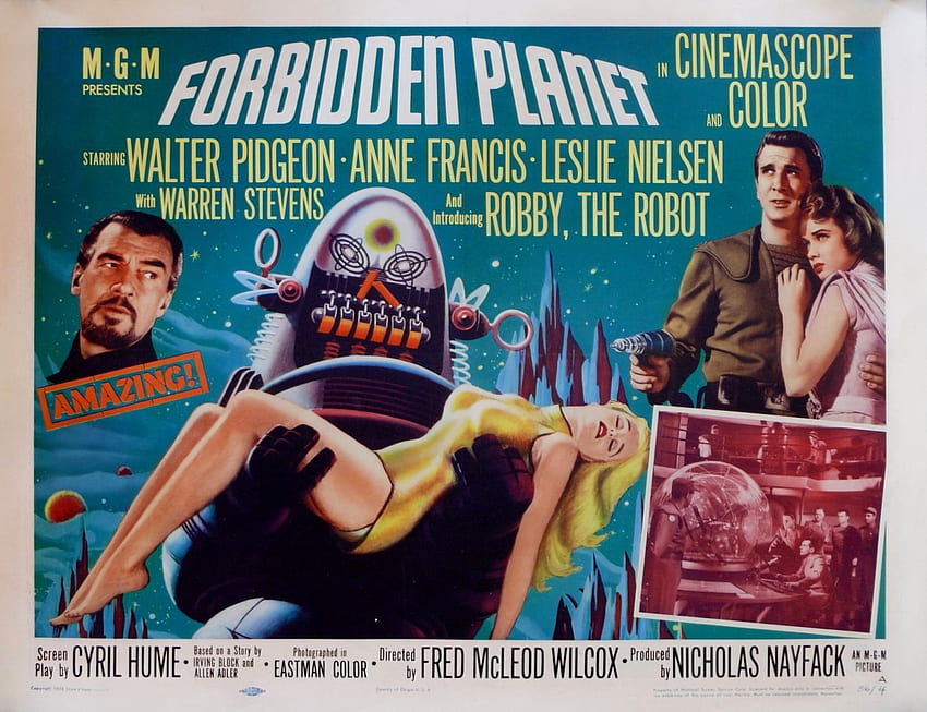 禁じられた惑星 (1956)、禁じられた惑星の映画、クラシック映画、SF、サイエンス フィクション、禁じられた惑星 高画質の壁紙