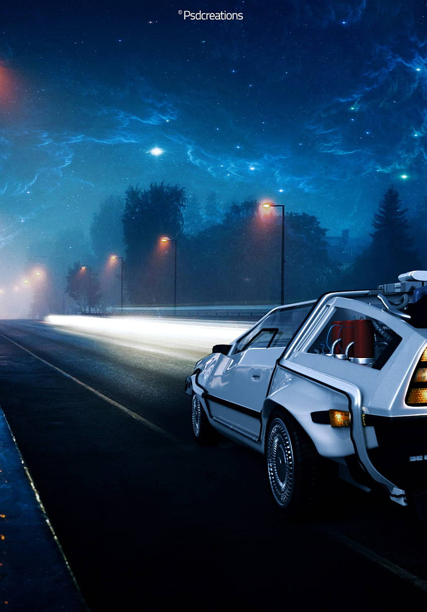 Back to the Future DeLorean Car Illustration Resolution , Cars , , and Background - Den, DeLorean iPhone HD phone wallpaper