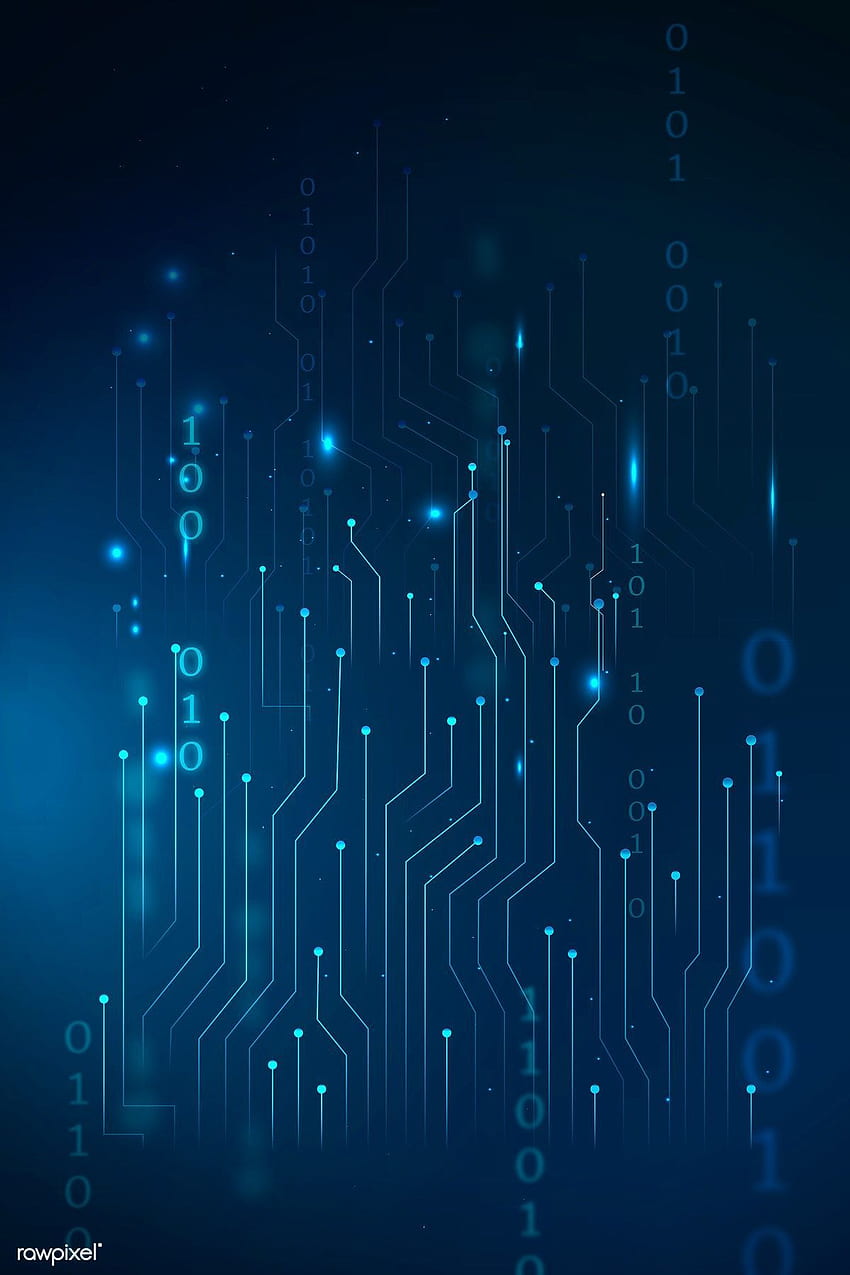 青い未来的なネットワーク技術ベクトルのプレミアム ベクトル。 技術、未来技術、技術背景、統合 HD電話の壁紙