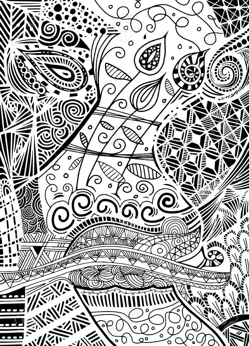 Vector Pattern With Zentangle Background Royalty HD phone wallpaper