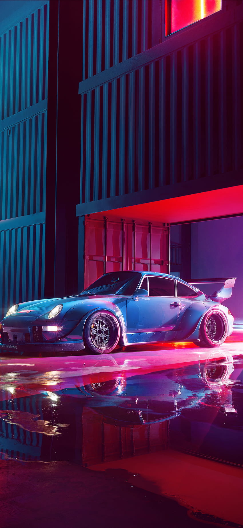 Porsche, Cars, Blue and purple HD phone wallpaper