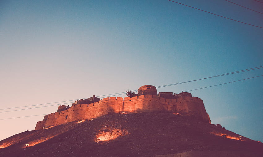 twilight fort indium and jaisalmer and background HD wallpaper