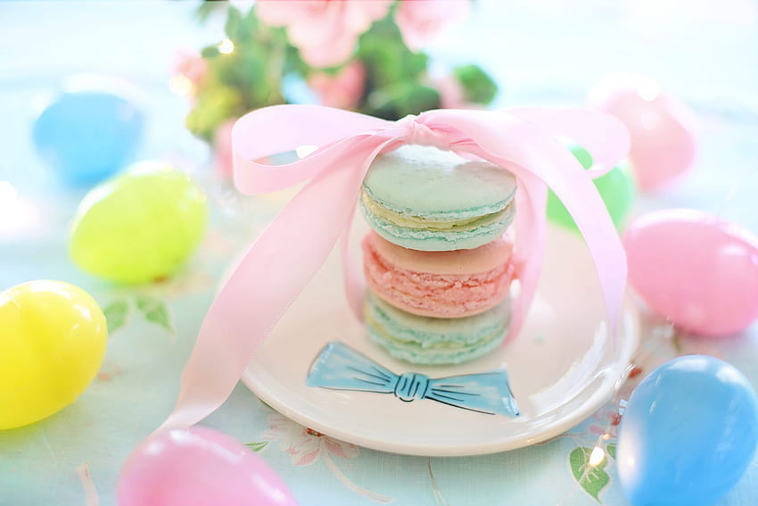 Easter , macarons, pastels, cookies, biscuits, pastries, sweet food • For You For & Mobile HD wallpaper