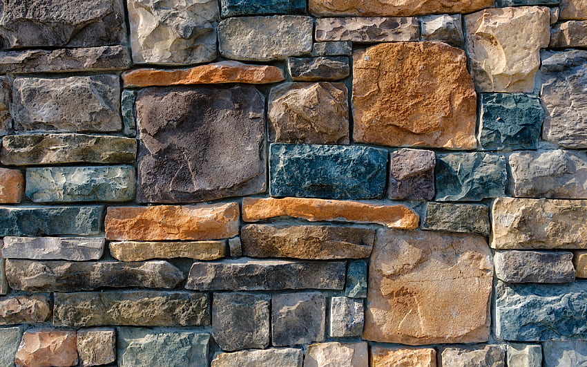 装飾、石、クラッディング ウルトラ背景。 レンガ、石、レンガ壁、天然石 高画質の壁紙