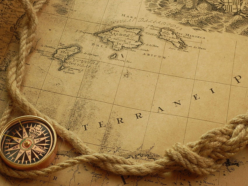 ancient compass map Old . Old map, Pirate maps, Map, Old School HD wallpaper