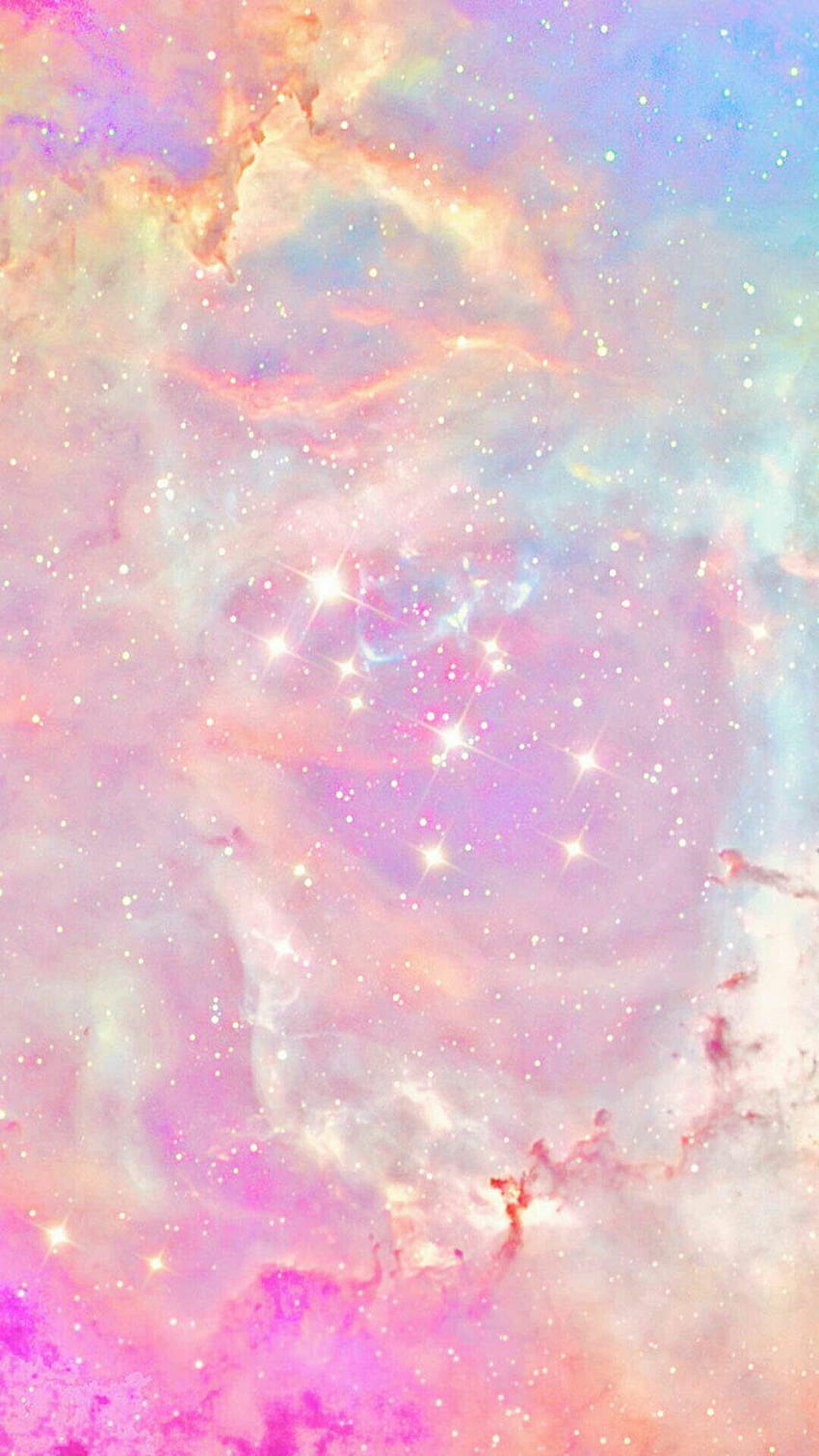 La nebulosa galassia iridescente pastello stelle i cieli. iPhone Galaxy, iPhone rosa, Abbastanza Sfondo del telefono HD