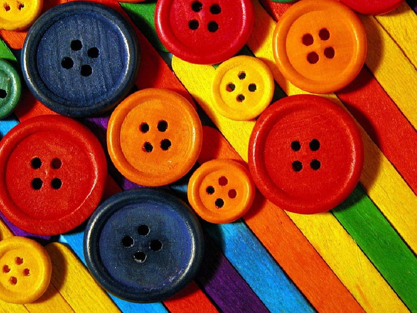 Bottoni colorati, Bottoni, Colori, Colorati, Hobby Sfondo HD