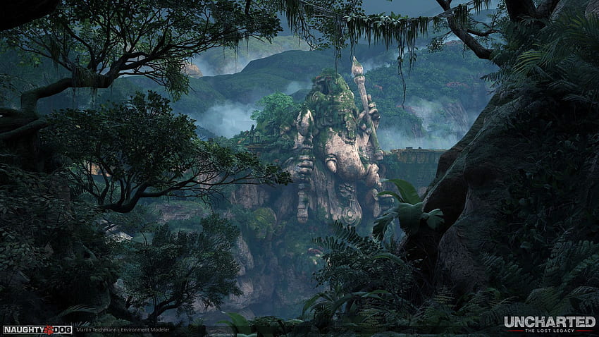 ArtStation - Uncharted The Lost Legacy - Ganesh - cidade de Halebidu - nublado, Martin Teichmann papel de parede HD