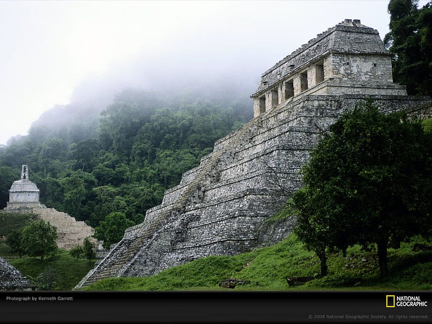 Palenque 사원, 멕시코, 내셔널 지오그래픽 HD 월페이퍼