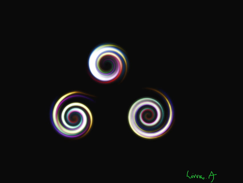 glowing swirls, coloured, livvie, glowing, swirls HD wallpaper