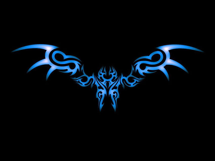 Fantastico logo del drago blu Sfondo HD