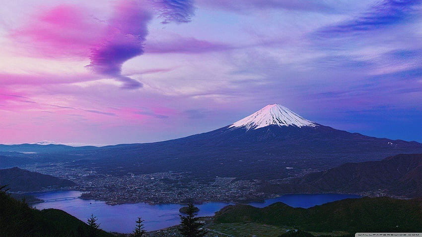 Japan, Berg, Berg Fuji / und mobiler Hintergrund, ästhetischer Berg Fuji HD-Hintergrundbild