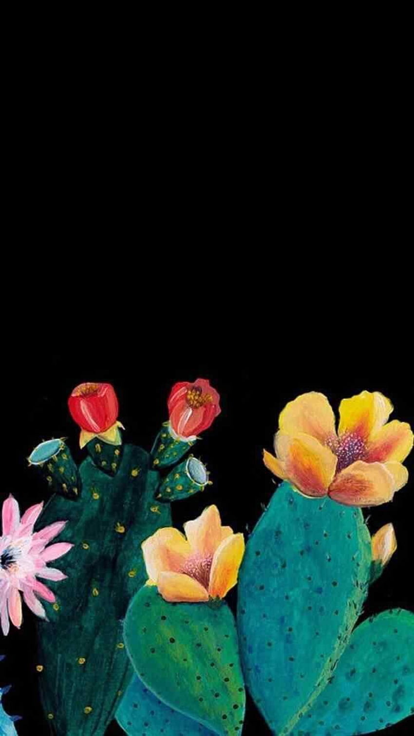 iphone 7. Artsy background, Succulents , Black phone background, Black Cactus HD phone wallpaper