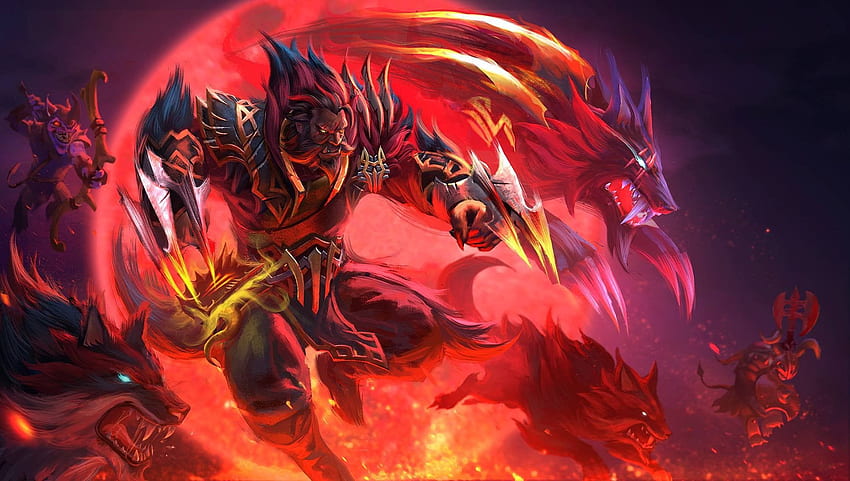 Blood Moon Hunter, My loadingscreen made for Lycan set, hope you like it! (more and gifs in comment) : DotA2, Blood Moon Wolf HD wallpaper
