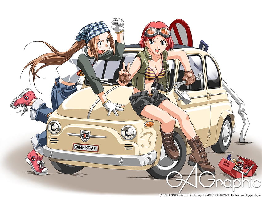 Anime Mädchen, Spiele, Anime, Auto, süß, lustig, Mädchen HD-Hintergrundbild