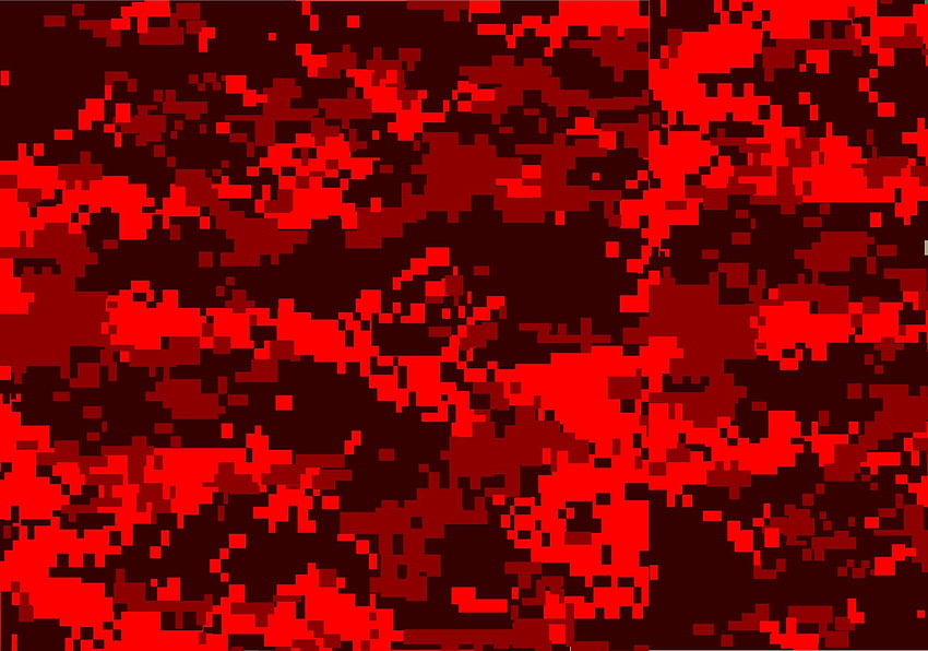 Pixel-Camouflage, rotes Pixel HD-Hintergrundbild