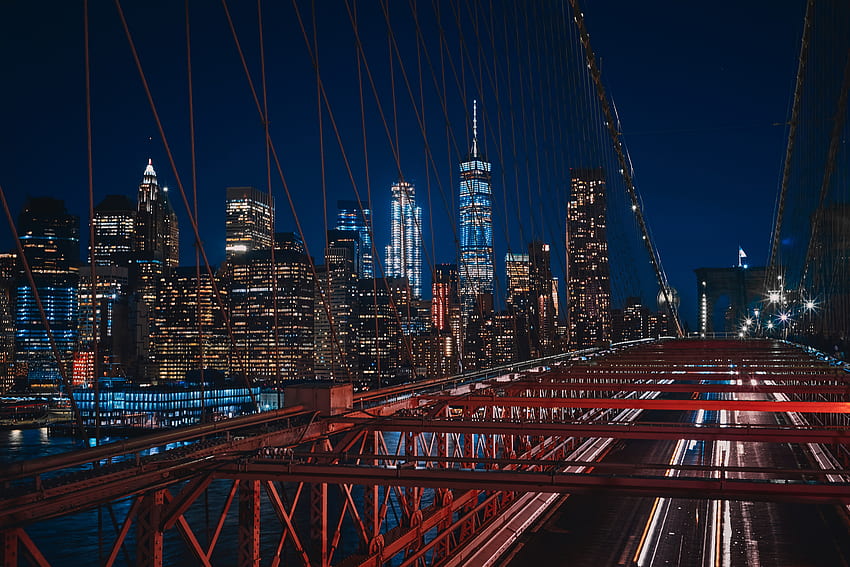 Miasta, USA, Most, Stany Zjednoczone, Nowy Jork, Brooklyn Tapeta HD