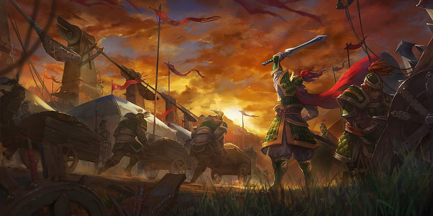 TIGA KERAJAAN Online fantasi asia mmo rpg aksi samurai melawan strategi 1tko Prajurit Cina poster karya seni pertempuran. . 644379 Wallpaper HD
