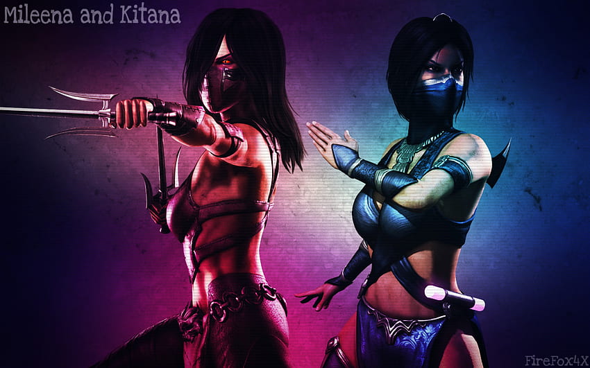 ... Mortal Kombat X Mileena와 Kitana 제작: FireFox4X HD 월페이퍼