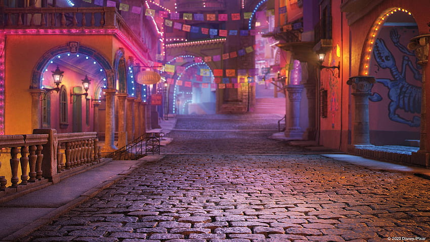 ¡Ilumina tu próxima videollamada con s de Pixar!, Disney City fondo de pantalla