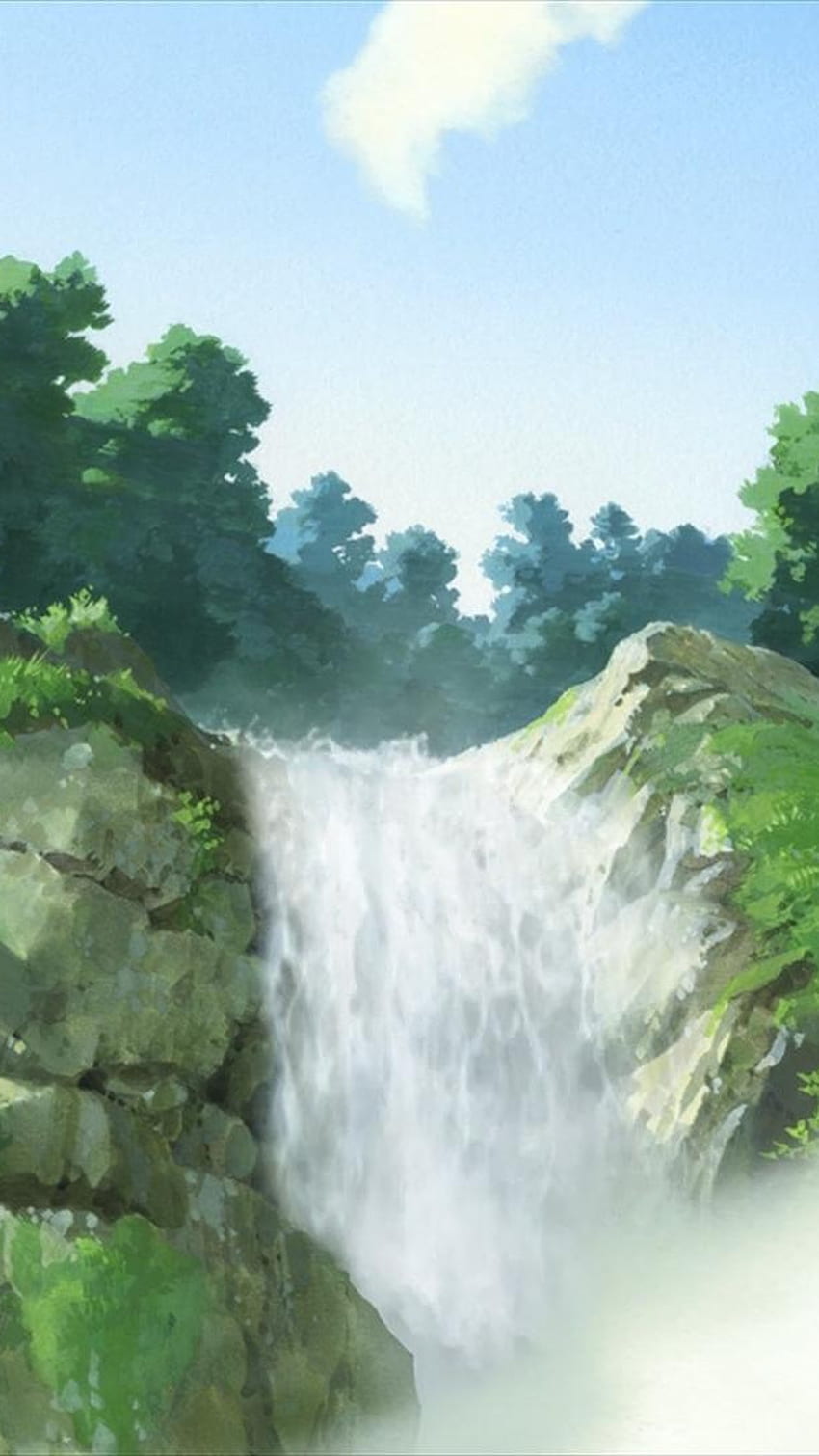 Waterful wolf children, waterfull, wolf children, anime HD phone wallpaper