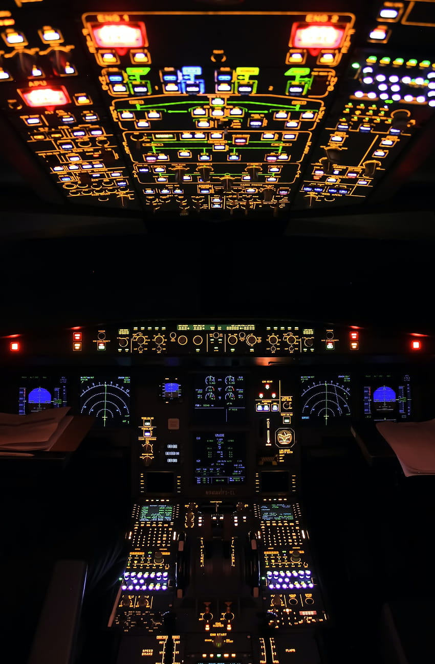 Cockpit [], Airplane Cabin HD phone wallpaper