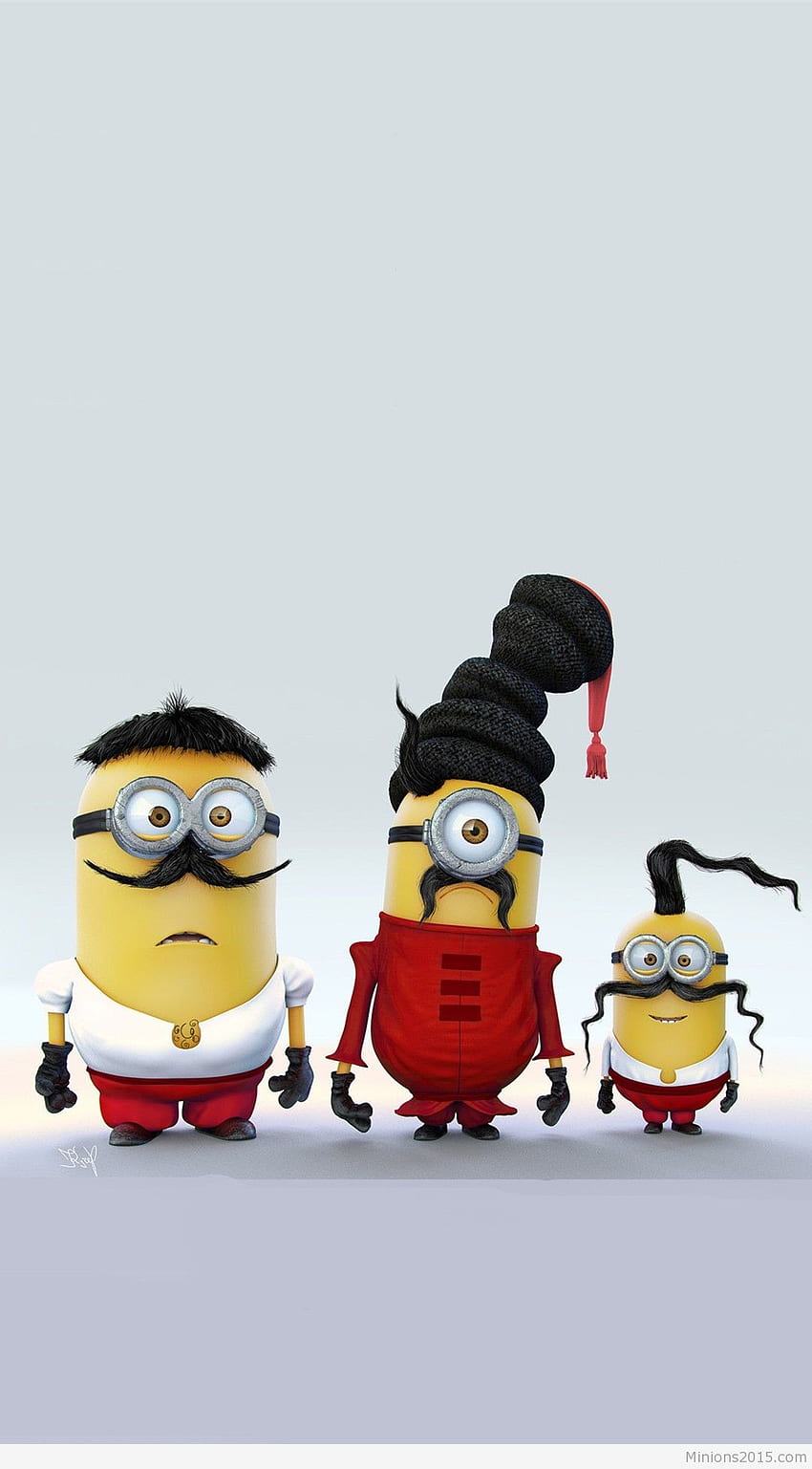 minions with mustache family iphone 6 plus - 2014 halloween despicable me-f13952 HD phone wallpaper