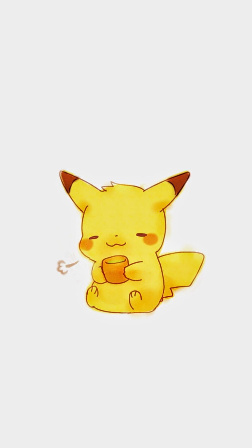 Netter Pikachu-Hintergrund, lustiger Chibi HD-Handy-Hintergrundbild