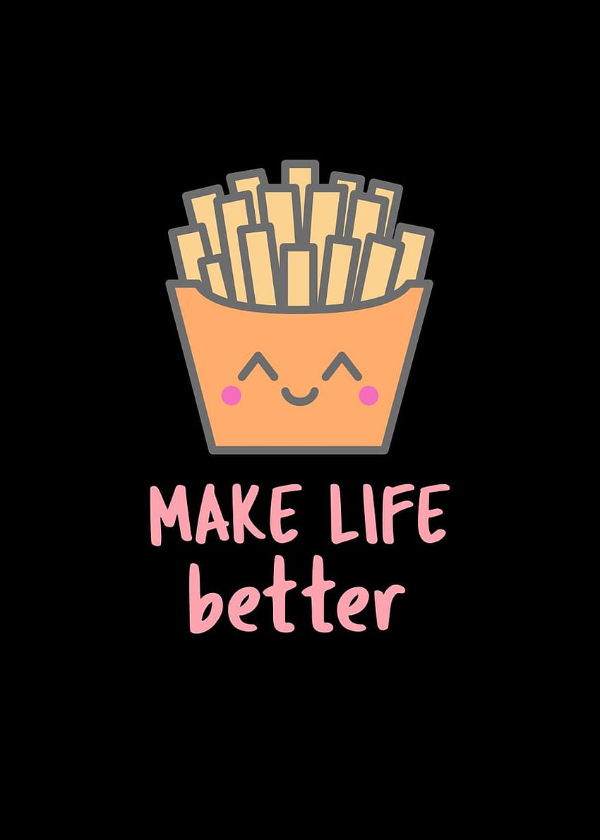 French Fries Kawaii' Poster, Cute French Fries HD phone wallpaper