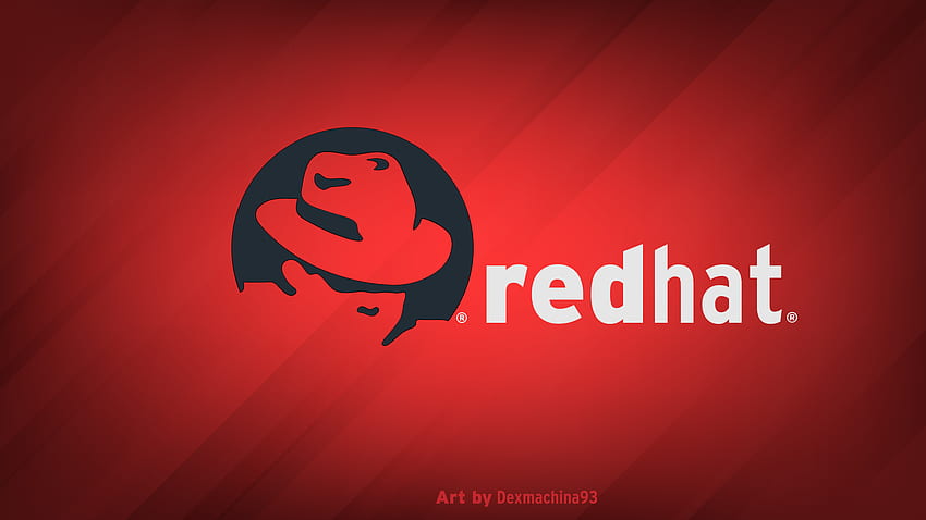 Logotipo de Shadowman Red Hat, Red Hat Linux fondo de pantalla