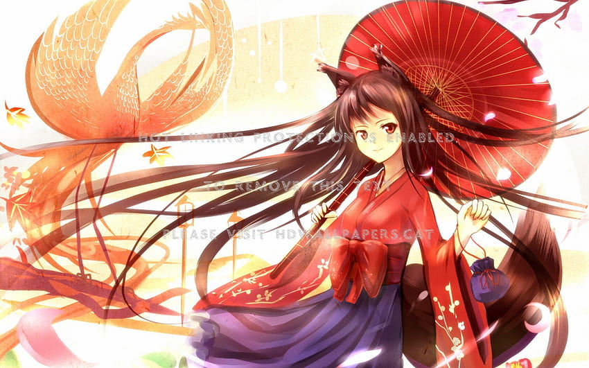 Fox girl phoenix kimono anime, Anime Phoenix Girl fondo de pantalla | Pxfuel