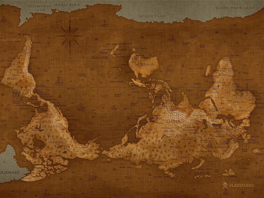 Peta Dunia - Terbalik, terbalik, dunia, peta, bawah Wallpaper HD