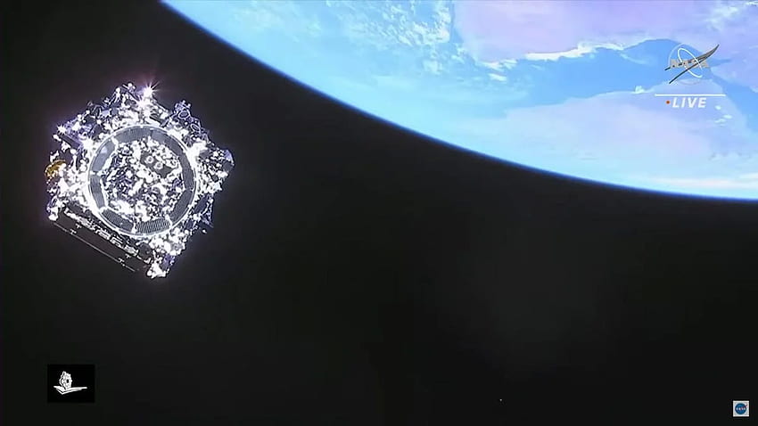 В: Вижте драматичния финал на космическия телескоп Webb на НАСА за 10 милиарда долара след изстрелването му на Коледа, Джеймс Уеб HD тапет