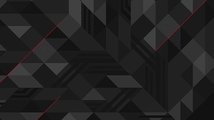 dla laptopa. ciemny abstrakcyjny wzór trójkąta bw, czarny abstrakcyjny Tapeta HD