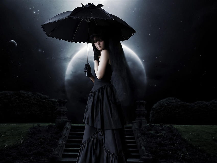 Black Mysterious Woman Beautiful Preview, Dark and Mysterious HD wallpaper  | Pxfuel