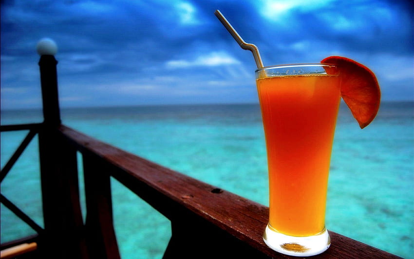 Tropical Cocktail , ,, Beach Drink HD wallpaper