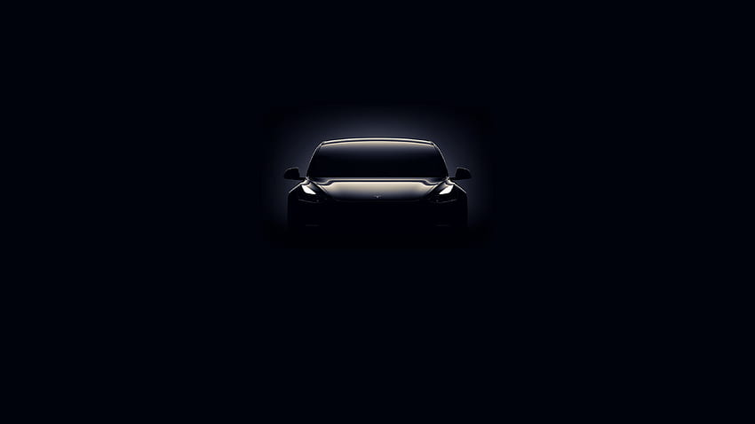 Черна Tesla, лого на Tesla HD тапет