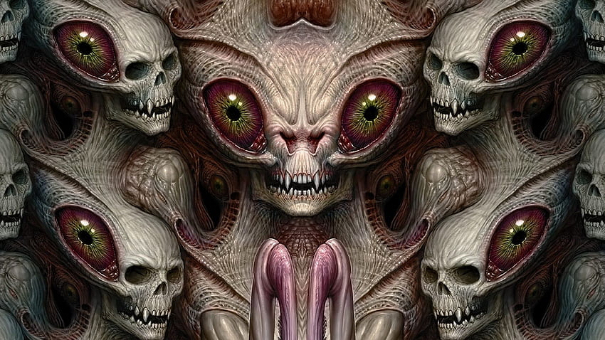 Alien, almanegra com, art, artistic, creepy, dark, Macabre HD wallpaper