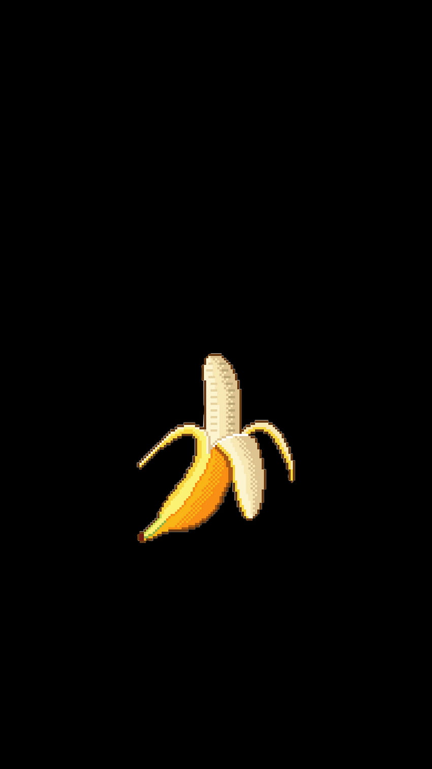 Pixel banana, symbol, art, logo HD phone wallpaper