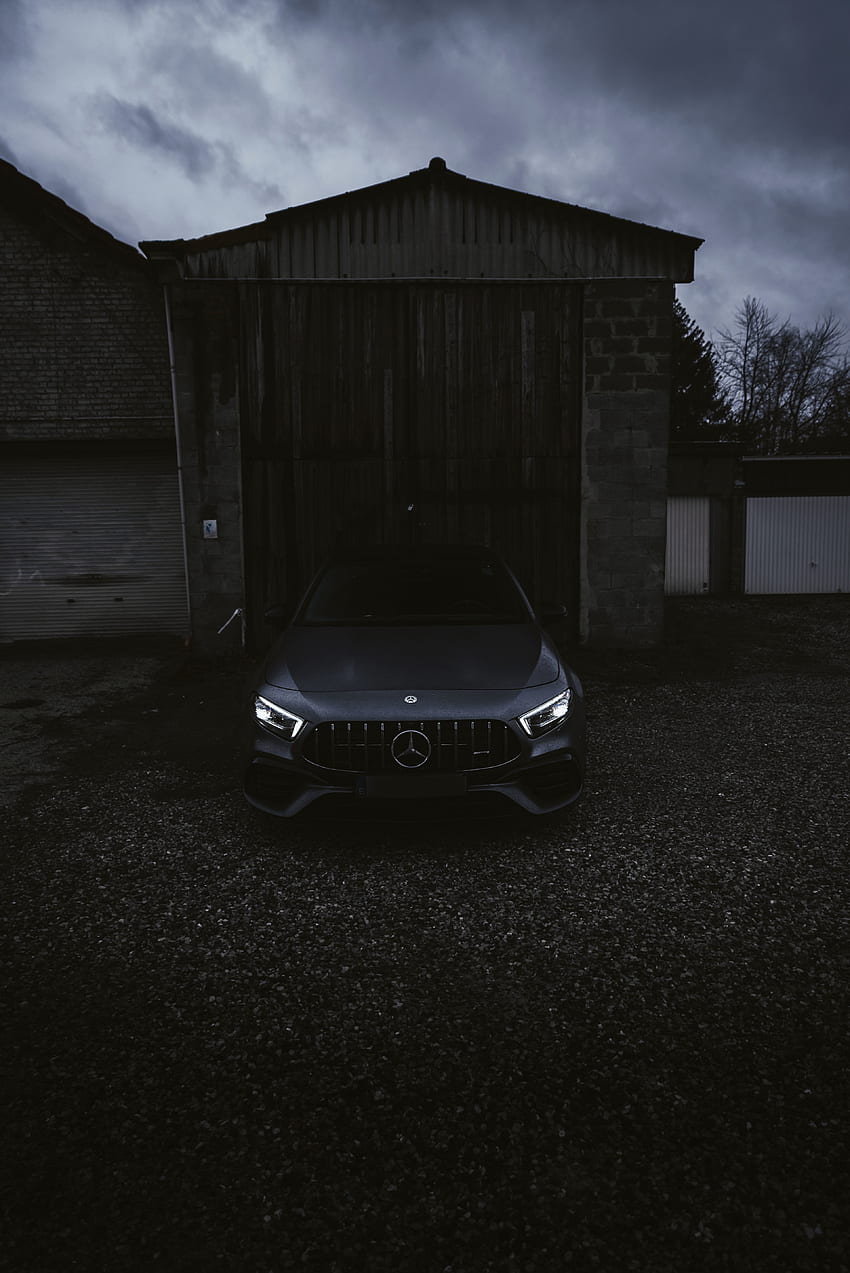 Czarny samochód, Mercedes-Benz Tapeta na telefon HD