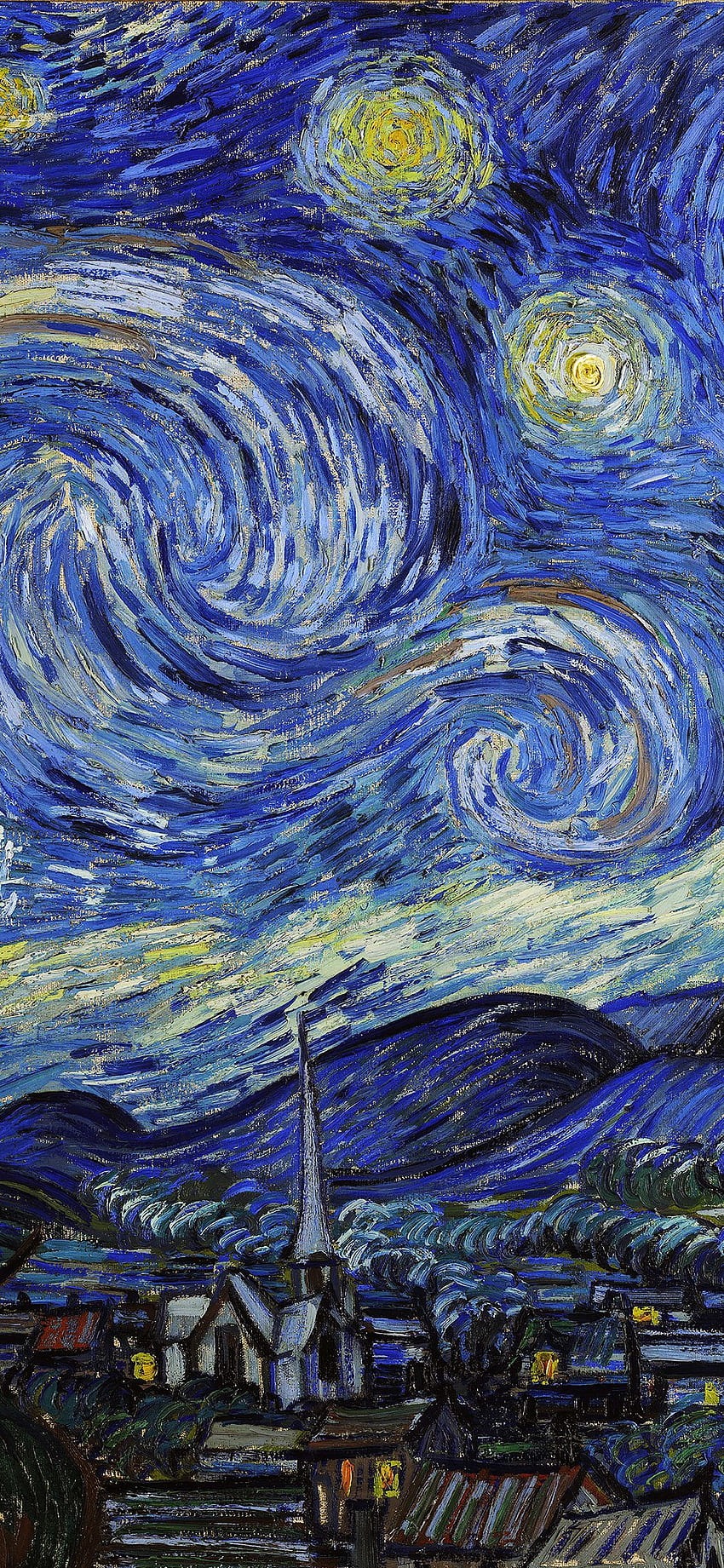 iPhone X - Noche estrellada de Van Gogh iPhone fondo de pantalla del teléfono