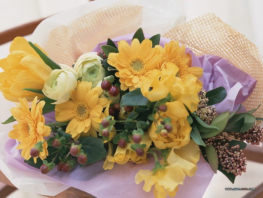 Fraîcheur, ensoleillé, bouquet, fleurs, variété, couleur, printemps Fond d'écran HD