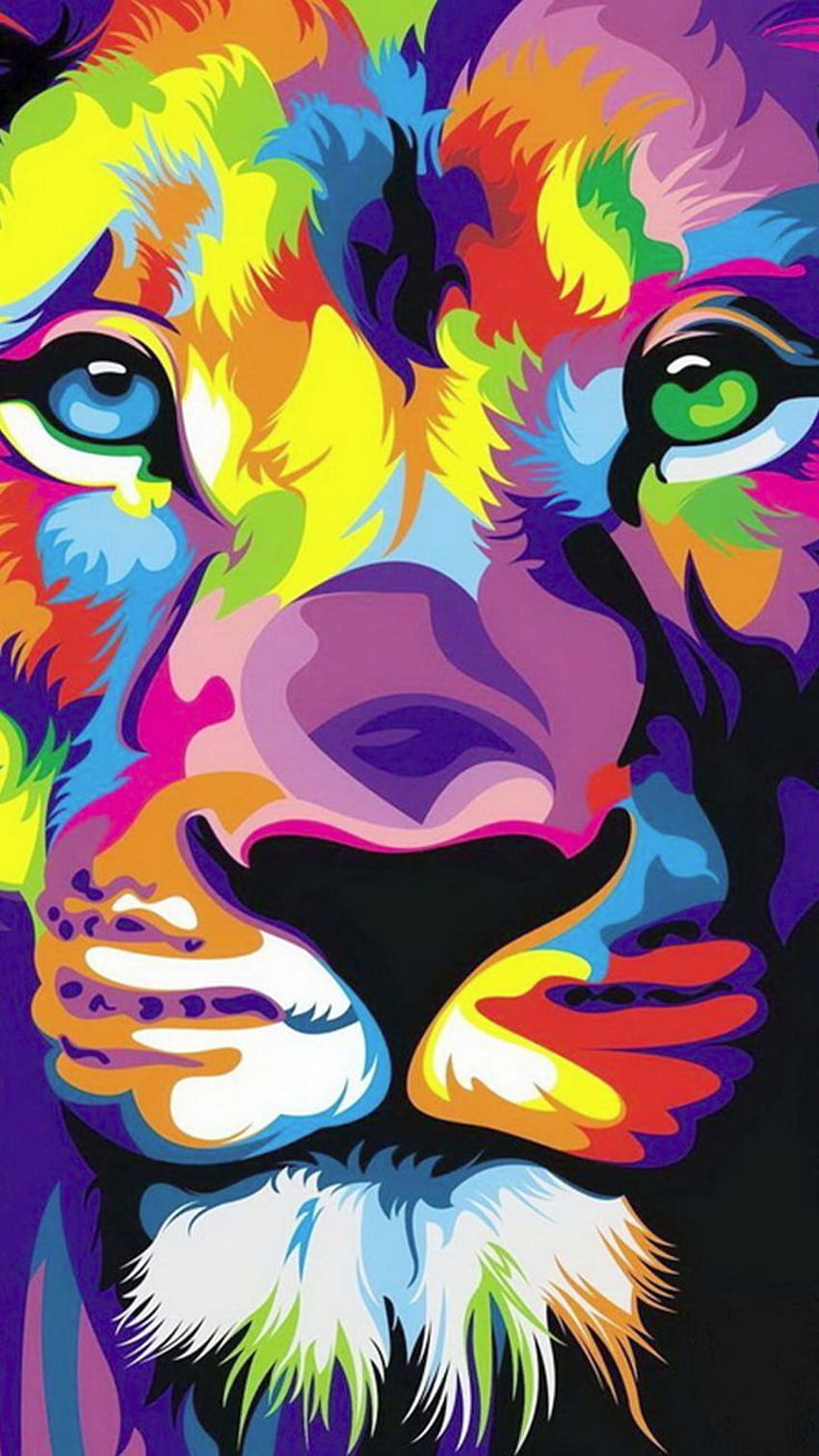 Abstract Lion iPhone in 2020. Abstract lion, Lion art, Colorful lion, Colorful Animals HD phone wallpaper