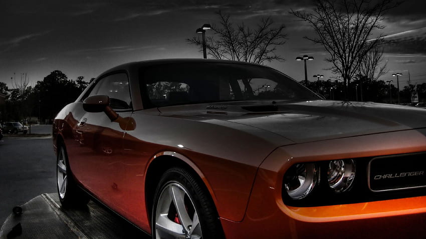 American Muscle Pics mit Mobile, Orange Classic Car HD-Hintergrundbild